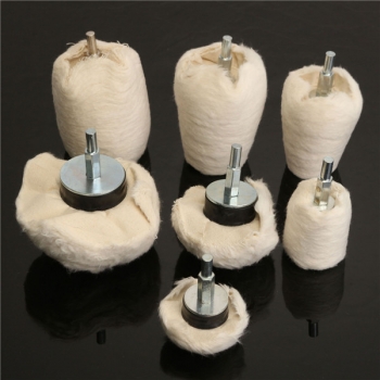 7pcs Polieren Schwabbelscheibe Polierauflage Mop Kit Schleifwerkzeug