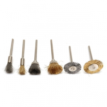 136pcs 3.175 mm Schaft Stahl oder Messingdrahtbürste Bleistift Pinsel Für Dremel Präzisionswerkzeuge
