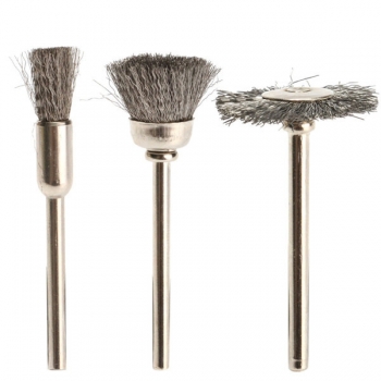 136pcs 3.175 mm Schaft Stahl oder Messingdrahtbürste Bleistift Pinsel Für Dremel Präzisionswerkzeuge