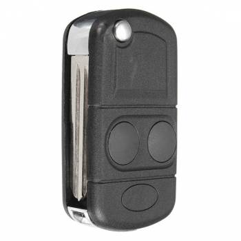 2 BTN Fern Falten Keyless Fob Fall Shell &amp; ungeschnittenes Blatt für Land Rover Discovery