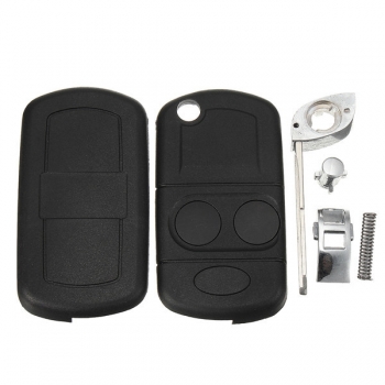 2 BTN Fern Falten Keyless Fob Fall Shell &amp; ungeschnittenes Blatt für Land Rover Discovery