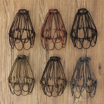 Weinlese Anhänger Ärger Glühlampe Wache Cage Decke hängenden Lampenschirm Befestigung für Innenbeleuchtung
