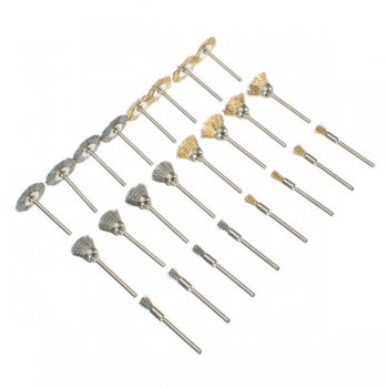 Bürsten 32pcs Draht Stahl Messing Polierbürste Räder Set für Dremel