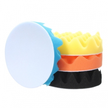 4pcs Schwamm Wellen Polieren Polieren Polster Satz 3 / 4/5/6/7 Zoll für Auto Polierer