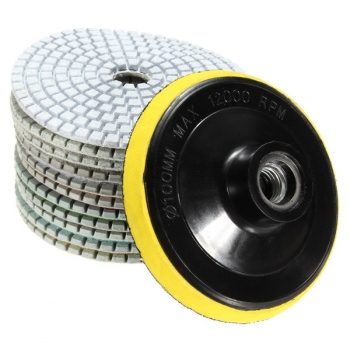 12pcs 4 Zoll 30-6000 Grit Wet Dry Diamantpolierauflagen mit Self-Adhesive Disc
