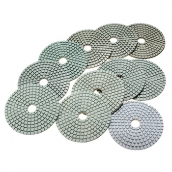 12pcs 4 Zoll 30-6000 Grit Wet Dry Diamantpolierauflagen mit Self-Adhesive Disc