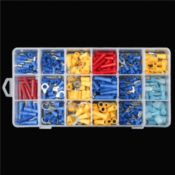 360pcs Sortiment von isolierten Elektro Spade Terminals Crimp Kabel Steckverbinder Kits Box