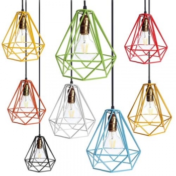 Loft Industriemetallrahmen Decke hängende Hängeleuchte Lampion Cage Fixture