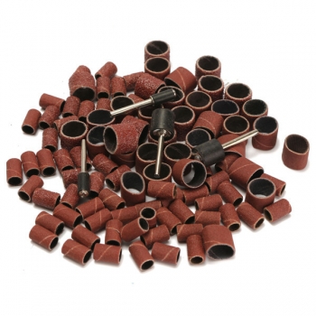 100pcs 60/120/320 Grit Drum Schleifen Kit Fit Dremel Präzisionswerkzeuge mit 1/2 1/4 Zoll Schleifdorne