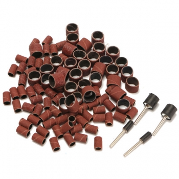 100pcs 60/120/320 Grit Drum Schleifen Kit Fit Dremel Präzisionswerkzeuge mit 1/2 1/4 Zoll Schleifdorne