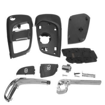 2 BTN Car Key Case Fob Falten Remote ungeschnittenes Blatt für Peugeot 107 207 307 308 407