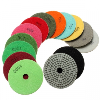 14pcs 4 Zoll 100mm 30-3000 Grit Wet / Dry Diamantpolierauflagen Set