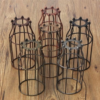 200MM DIY Weinlese Anhänger Ärger Glühlampe Wache Drahtkäfig Decke Lampshade Hanging