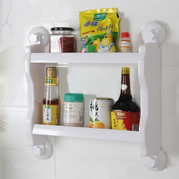 Kunststoff Wand Saugnapf Lagerung Traceless Vacuum Küche Badezimmer Regal Halter Rack