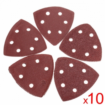 10pcs 90mm 40 60 80 100 120 Grit Schleifpapier Dreieck Sander Pads