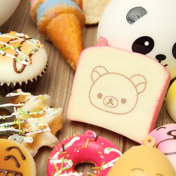 18 Stücke Zufällig Panda Cupcakes Toast Brötchen Krapfen Squishy Weicher Handyanhänger
