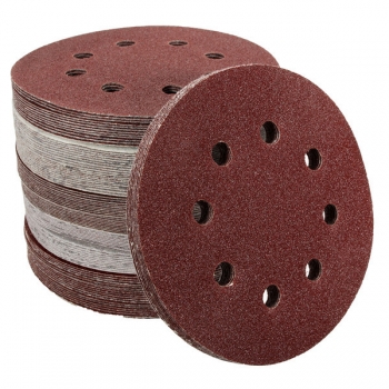 100pcs 125mm 8 Löcher Schleif Sand Discs 60-240 Grit-Schleifpapiere
