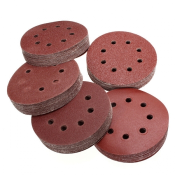 100pcs 125mm 8 Löcher Schleif Sand Discs 60-240 Grit-Schleifpapiere