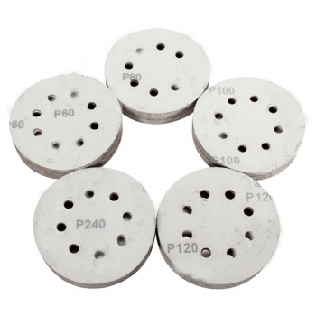 100pcs 125mm 8 Löcher Schleif Sand Discs 60-240 Grit-Schleifpapiere