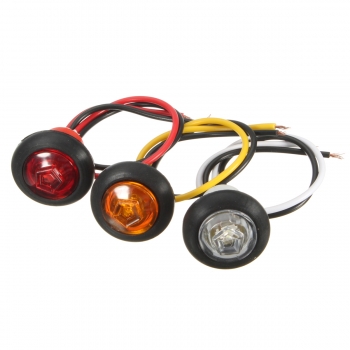 Universal gelb/rot/weiß Seite Marker Licht LED Lampe für 12V/24V Auto Van Truck Trailer