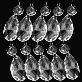 38MM 10Pcs löschen Kristallglas Kronleuchter Lampenteile Prisms Anhänger Tropfen Dekor