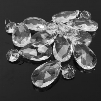 38MM 10Pcs löschen Kristallglas Kronleuchter Lampenteile Prisms Anhänger Tropfen Dekor