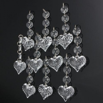 10 PCS Hochzeit Indoor Acryl Kristall Korn Girlande Leuchter Lampen Dekor hängend
