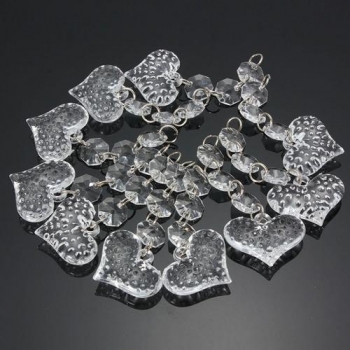 10 PCS Hochzeit Indoor Acryl Kristall Korn Girlande Leuchter Lampen Dekor hängend