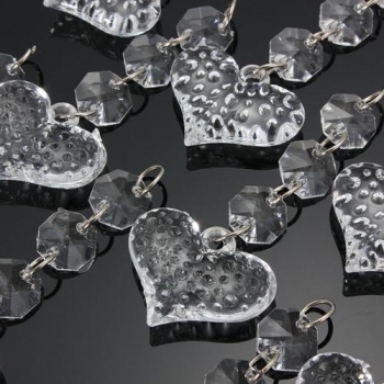 10 PCS Hochzeit Indoor Acryl Kristall Korn Girlande Leuchter Lampen Dekor hängend