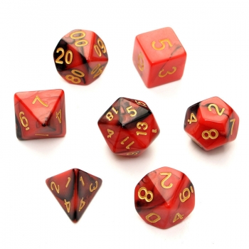7pc / Set TRPG Spiele Gaming Würfelt D4-D20 Multi-seitig würfelt 6Color