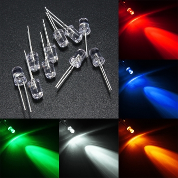10pcs 5mm 5 Farbe Wasser freier Raum Runde LED Dioden Sortiment DIY Licht