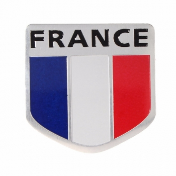 Aluminum Alloy Abzeichen Frankreich Französisch Flagge Pettern Aufkleber 3D Schild Emblem Abziehbild Dekoration