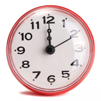 4 Color Bathroom Shower Waterproof Wall Clock Large Sucker Without Battery Home Decor