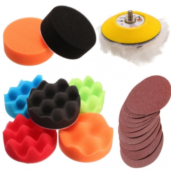 Drillpro 19pcs 3 Zoll-Schwammauflagen mit 60-240 Sandpapier-Polierwerkzeug