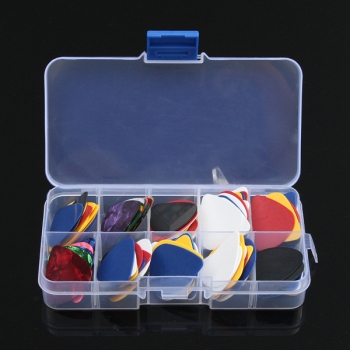 100pcs akustische elektrische Gitarren Auswahl Plektrum mit Pick Box