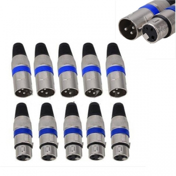 Excellway® JP01 5 Paar 3 pol. Buchse MIC-Buchse Audio-Mikrofonkabel-Steckverbinder