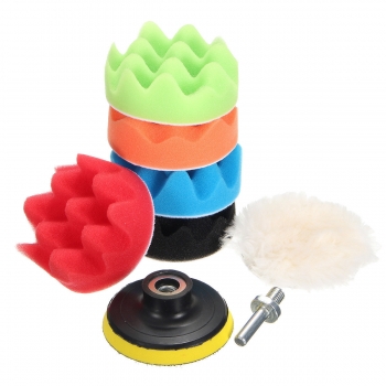 7pcs Sponge Polieren Waxing Rauen Pads Kit für Auto  Polierer Puffer
