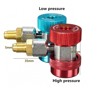 R134a AC Schnellanschluss  Adapter  Koppler mit Low High HVAC