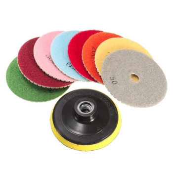9pcs 4  Zoll  50 6000 Grit Diamantpolierauflagen  für Granit Marmor Polnisch