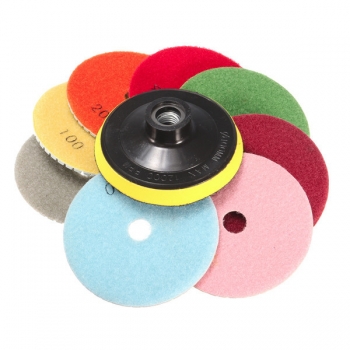 9pcs 4  Zoll  50 6000 Grit Diamantpolierauflagen  für Granit Marmor Polnisch