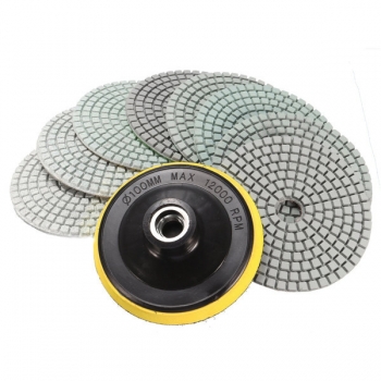 9pcs 4  Zoll  50 6000 Grit Diamantpolierauflagen  für Granit Marmor Polnisch