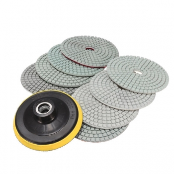 9pcs 4  Zoll  50 6000 Grit Diamantpolierauflagen  für Granit Marmor Polnisch