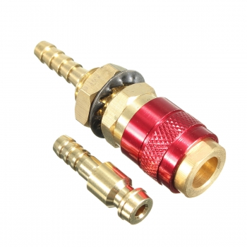 Gas und Wasser Schnellanschluss Wassergekühlte Fackel für MIG WIG Schweißer Torch Red Circle