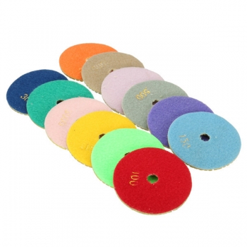 4-Zoll-Wet-Diamant-Polierauflagen 50-3000 Grit für Granit Marmor Beton