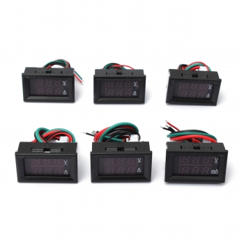 0.28-Zoll-Dual-Display-Rot Blau LED Panel-4.5-30V Digital-Voltmeter Amperemeter 1-100A
