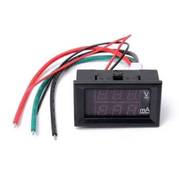 0.28-Zoll-Dual-Display-Rot Blau LED Panel-4.5-30V Digital-Voltmeter Amperemeter 1-100A