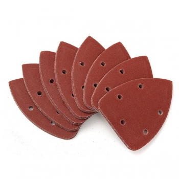 40pcs 5 Löcher 40-240 Grit 140mm Dreieck-Schleifpapier-Flausch-Maus-schleifende Blätter