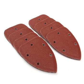 40pcs 5 Löcher 40-240 Grit 140mm Dreieck-Schleifpapier-Flausch-Maus-schleifende Blätter