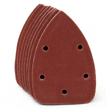 40pcs 5 Löcher 40-240 Grit 140mm Dreieck-Schleifpapier-Flausch-Maus-schleifende Blätter