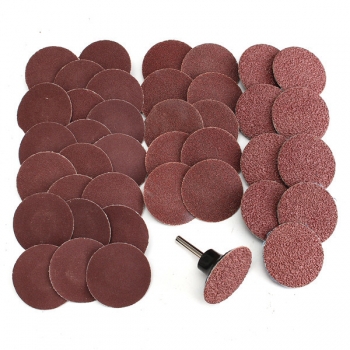 40pcs 2 Zoll Rollen Verschluss Schleifscheibe 40/80/120/240 Grit Schleifwerkzeug mit Dorn